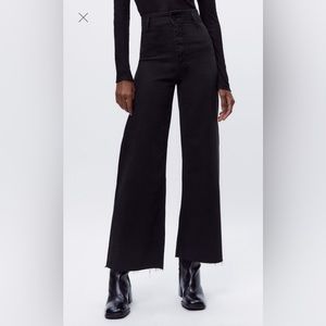 BLACK HIGH-WAISTED ZW MARINE STRAIGHT JEANS